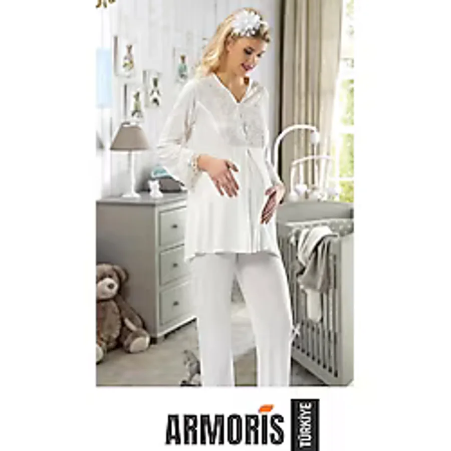 Armoris Yeni Sezon Kadın Günlük Kullanıma Uygun Rahat Doğum Sonrası Hamile Lohusa Pijama Takımı