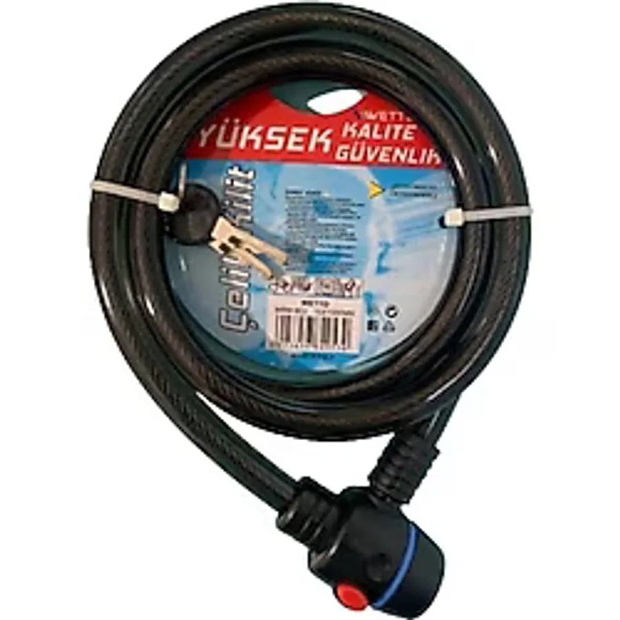 ArMotors MOTORSİKLET ÇELİK HALAT KİLİT 15mm x 150cm
