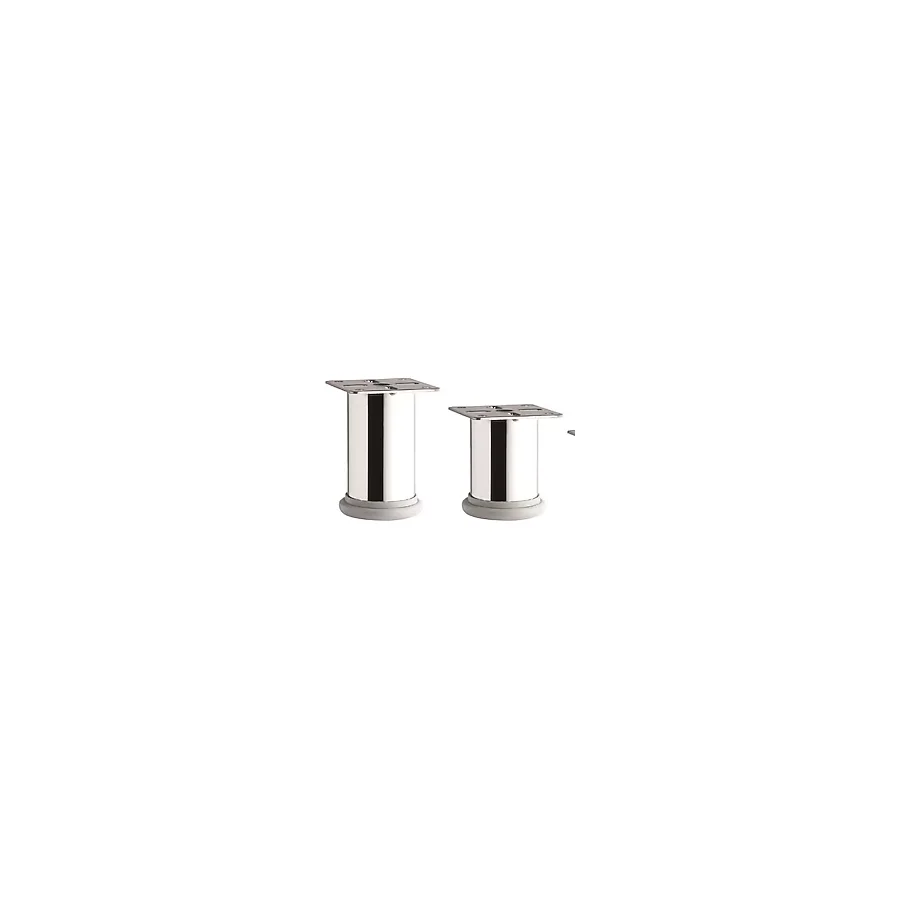 Aron Hırdavat 4 Adet Ayarlanabilir Gri Pingolu Krom Mobilya Dolap Ayağı Metal (4 Adet) 12CM