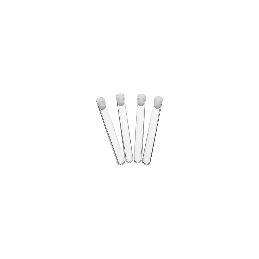 Aropi Plastik Deney Tüpü 16X100 mm Dibi Yuvarlak Şeffaf / Kapaklı 100 Adet