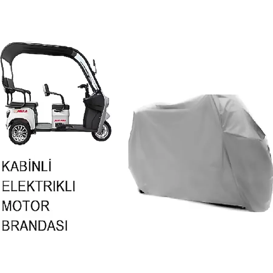 Arora Felix Pro Kabinli 3 Tekerlekli Motor Brandası Su Geçirmez