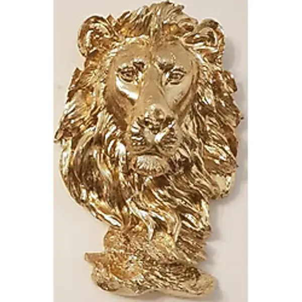 Arose Altın Aslan Duvar Altın Aslan Duvar Dekoru Duvar Heykeli Duvar Aslan Biblo Heykel Dekor Dekorasyon