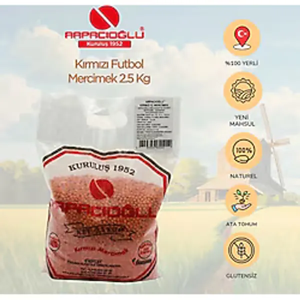Arpacıoğlu Naturel Kırmızı Mercimek 2.5kg - 2,5 kg