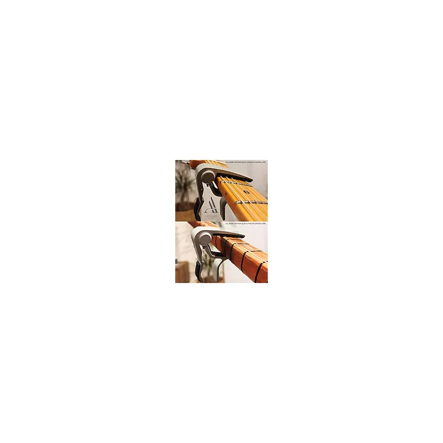 Arpeggio arte Gitar Kaposu, Guitar Capo, Akustik Gitar, Elektro gitar, Ukulele Kaposu, Saz(Bağlama) Kapo, GRİ Capo