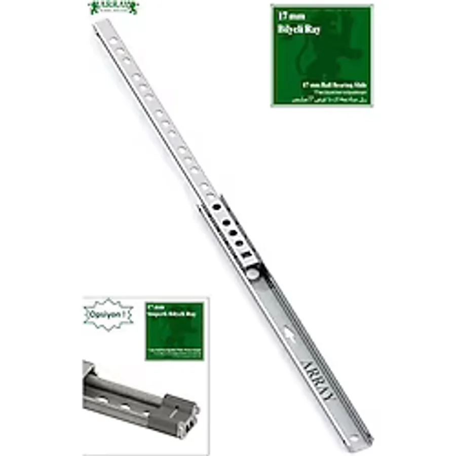 ARRAY TELESKOPİK İNCE BİLYALI ÇEKMECE RAYI 17 MM 342 MM