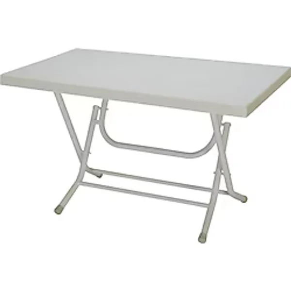Arslan Plastik Katlanır Bahçe Masası 70x120 cm Metal Ayaklı 4 Kişilik Kullanım için Pratik Tasarım