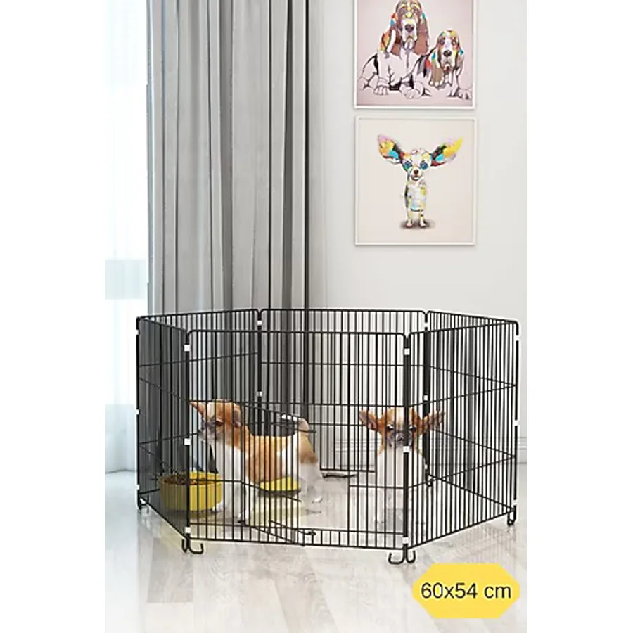 ARSPOLO Katlanır Metal Köpek Oyun Alanı , Evcil Hayvan Oyun Alanı , Köpek Çiti , Tavşan Çiti 60x54 Cm
