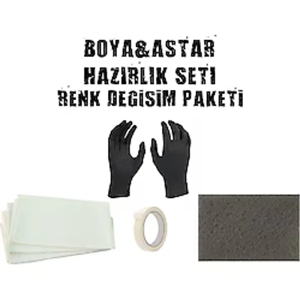 Art Of Colour Boyaya Hazırlık Seti Skoç Zımpara Mumlu Bez Eldiven Bant - RENK DEĞİŞİM PAKETİ