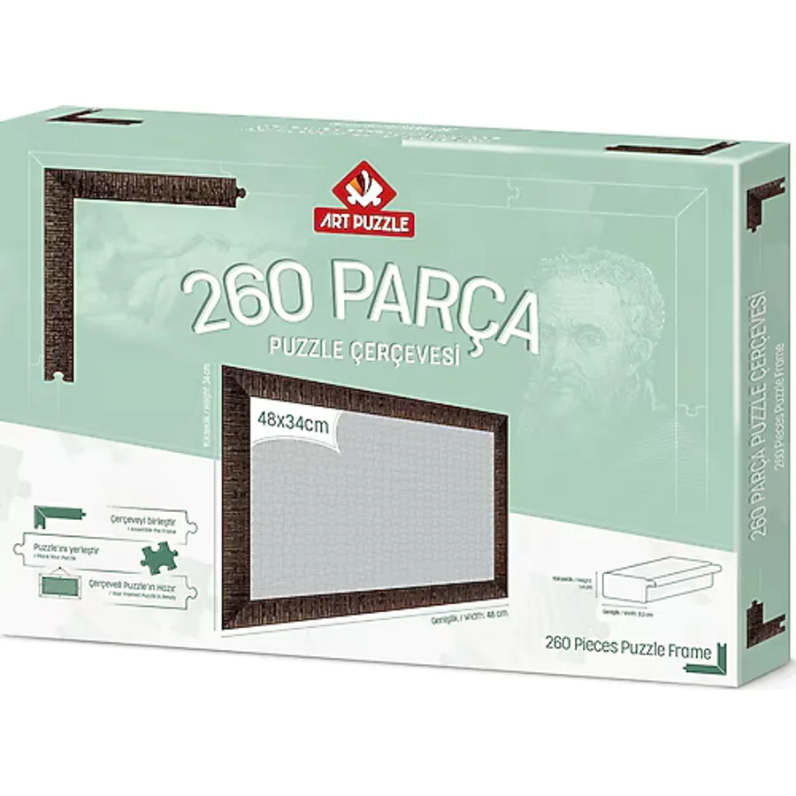 Art Puzzle 260 Parça Kahverengi Demonte Puzzle Çerçevesi