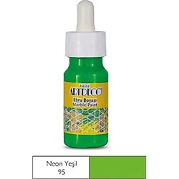 Artdeco Ebru Boyası 30Ml Neon Yeşil No:95
