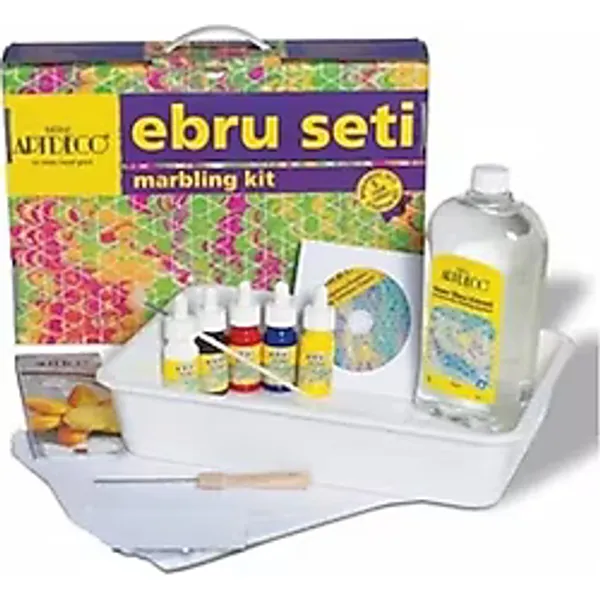 Artdeco Ebru Boyası Seti 5 Renk X 30 ml Başlangıç Seti (A4 TEKNELİ) Y-016 Es-2