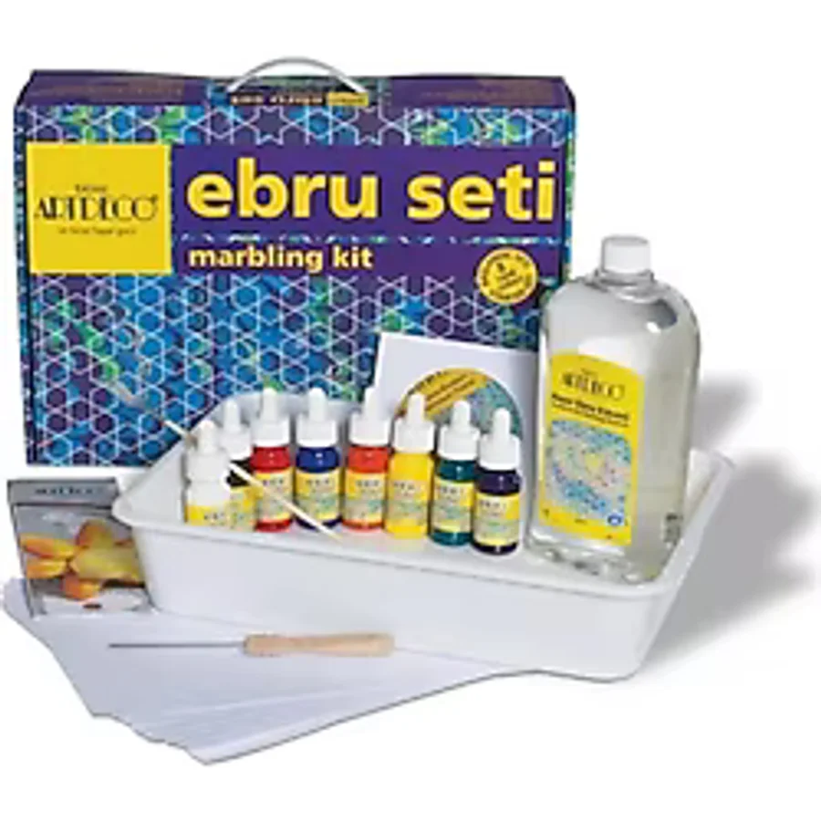 Artdeco Ebru Boyası Seti 8 Renk X 30 Ml Başlangıç Seti (A4 Tekneli) Y-016 Es-8