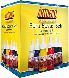 Artdeco Temel Renk 6'lı Ebru Boya Seti
