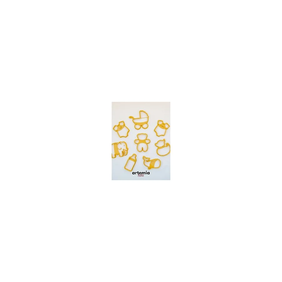 Artemia Home 8'li Bebek Temalı Kurabiye Kalıbı Seti Doğum & Hastane Karşılama Baby Shower Kurabiye Kalıbı - 8 Adet