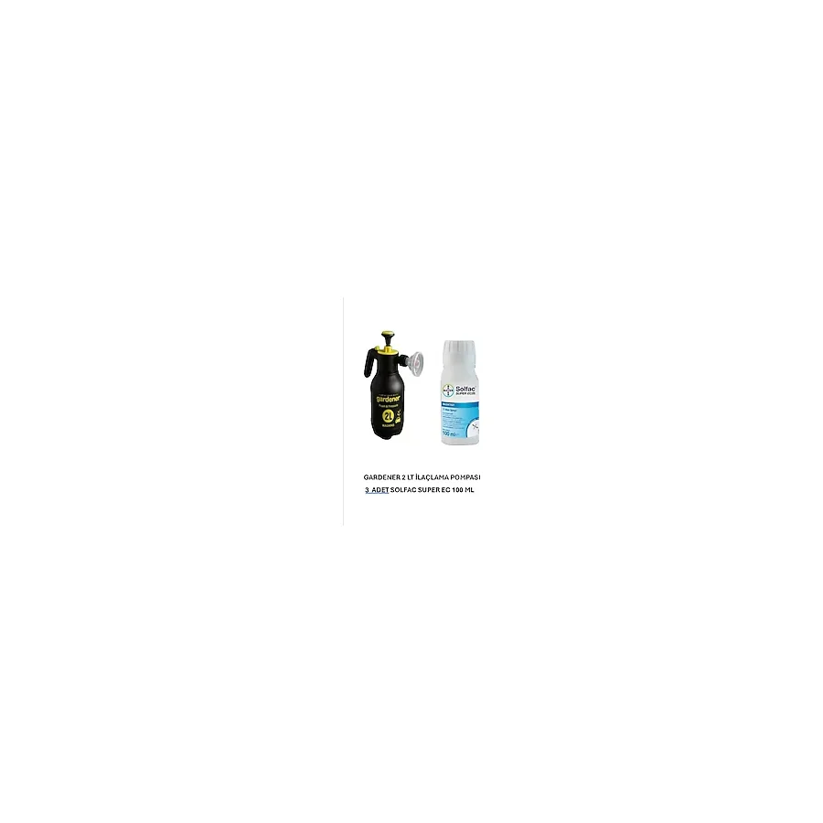 Artı İlaçlama 2Adet Solfac Super Ec25 100Ml Bit Pire Güve Sinek İlacı 2 Lt Gardener Pompa