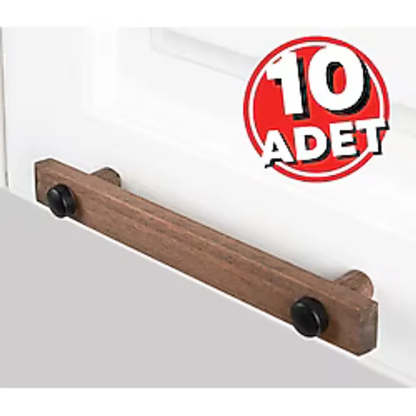 Artı Woods Dolap Kulpu, 10 Adet - Doğal Ahşap Kulp, Cekmece Kulpu, Mutfak Dolap Kulplari ,mobilya Kulpları - 96 mm ( 9,6 cm )