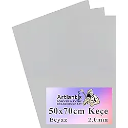 Artlantis Beyaz Keçe 50x70 cm 2.0 mm 3 Adet Renkli Hobi Keçesi Elişi Keçesi Anasınıfı Kreş Okul Öncesi