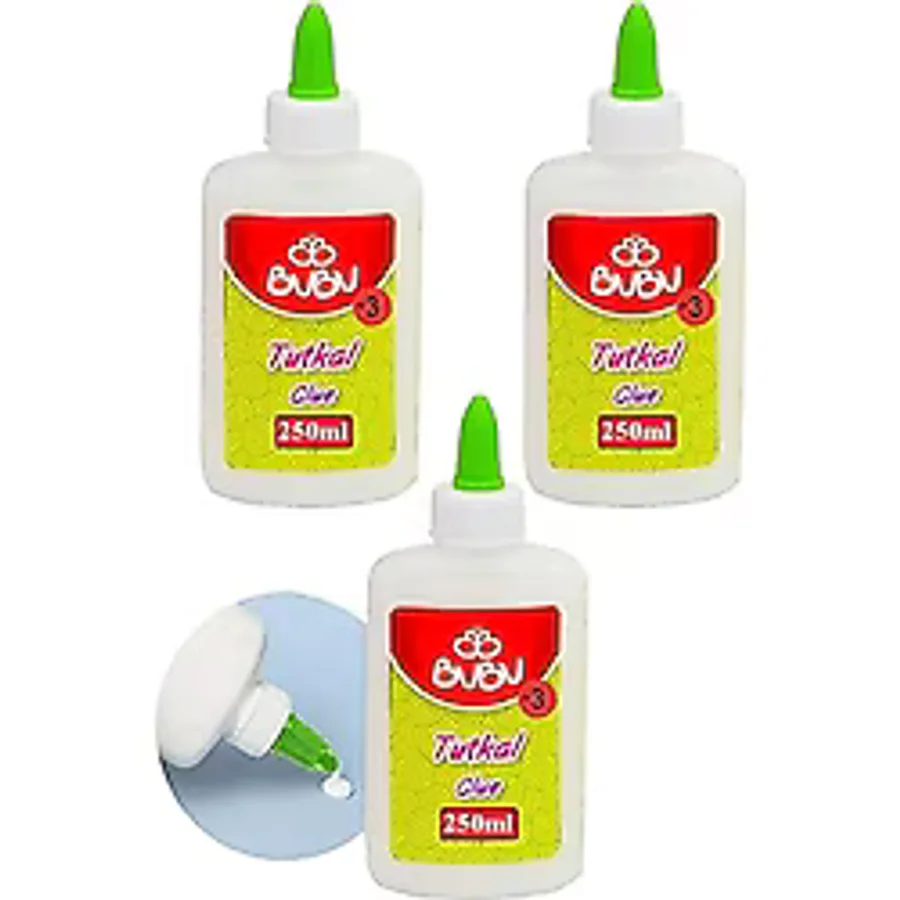 Artlantis Beyaz Tutkal 250 Ml 3 Adet Bubu Beyaz Mobilya Tutkalı 300 Gr Ahşap Tutkalı Su Bazlı Çok Amaçlı Beyaz Tutkal