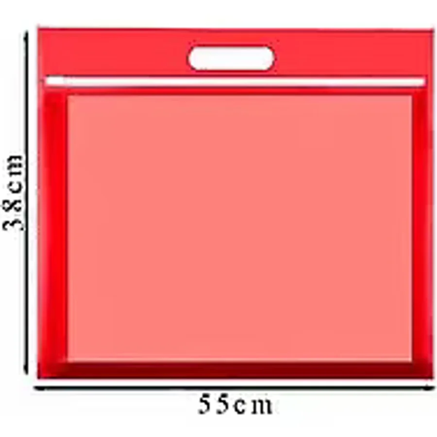 Artlantis Plastik Fermuarlı Proje Dosyası 35x50 Cm 1 Adet Tutmaçlı 38x55 Cm Resim Ve Proje Ödev Dosyası El Tutmalı Kırmızı