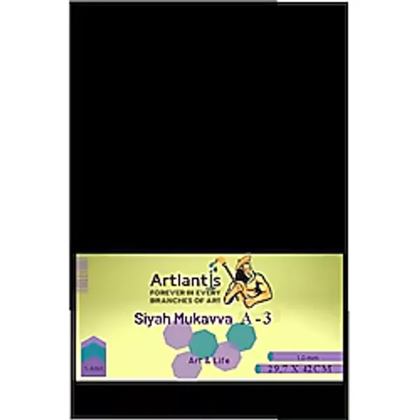 Artlantis Renkli Mukavva A3 10 Lu 1 Paket 1.0 mm Sert Renkli Mukavva Kalın Okul Öncesi Anasınıfı Kreş Etkinlik Proje - Siyah
