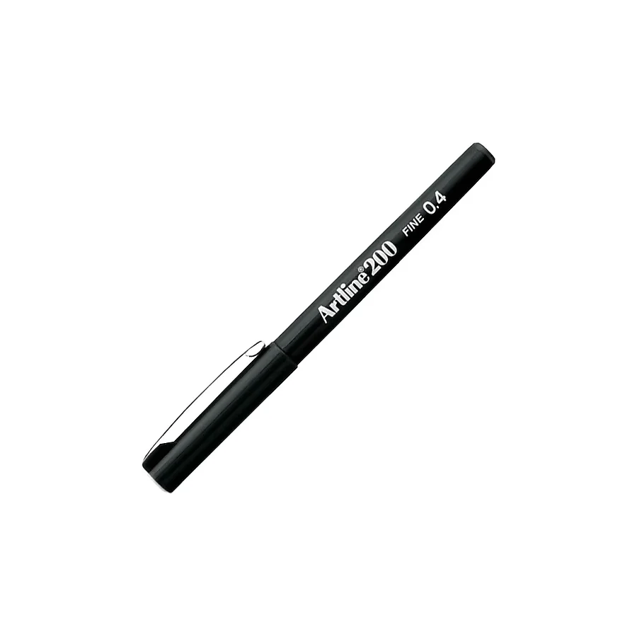 Artline 200 Fineliner Siyah 0.4 mm İnce Uçlu Keçeli Kalem