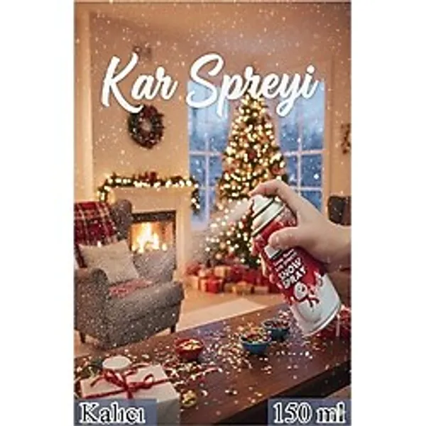 ArtMaster Kar Spreyi Cama Yazılan 1 Adet 150ml Kalıcı Erimeyen Yılbaşı Ağacı Süsleme Yılbaşı Noel Parti Kar Spreyi Yılbaşı