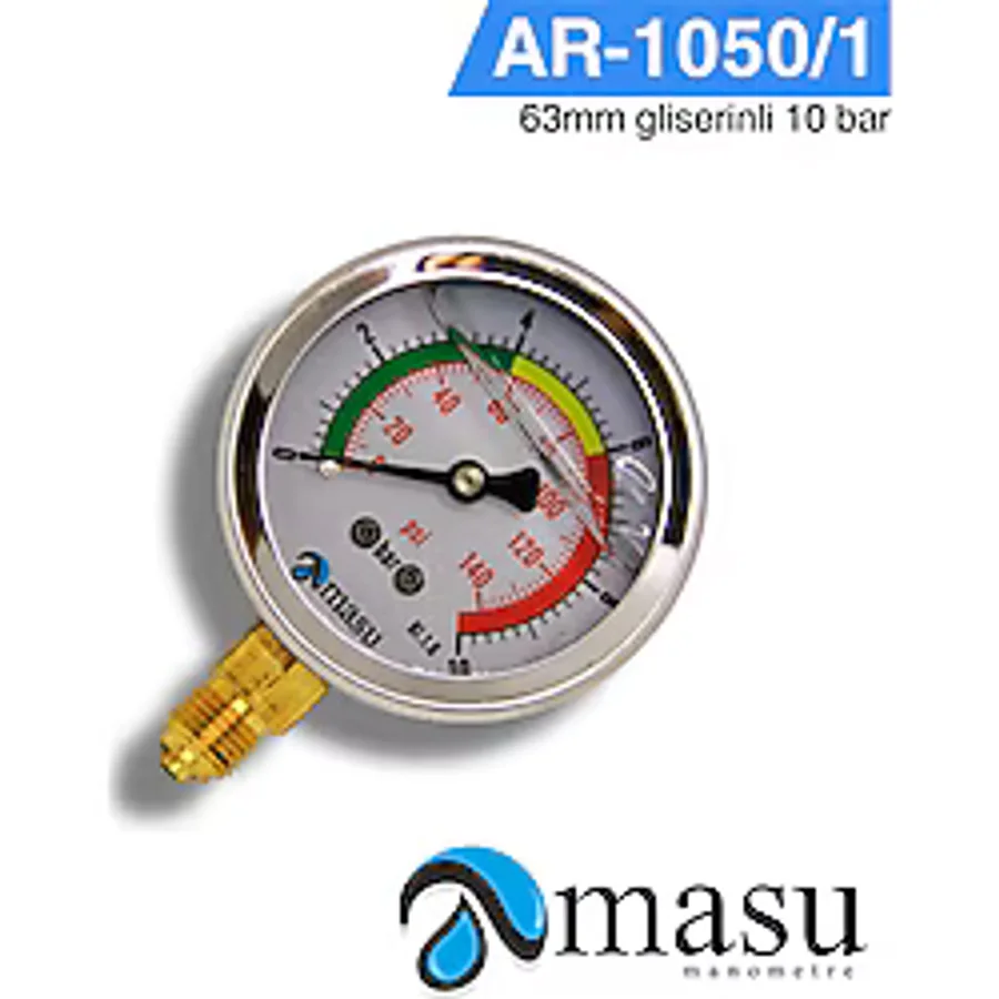 Arus MANOMETRE 63 MM GLİSERİNLİ
