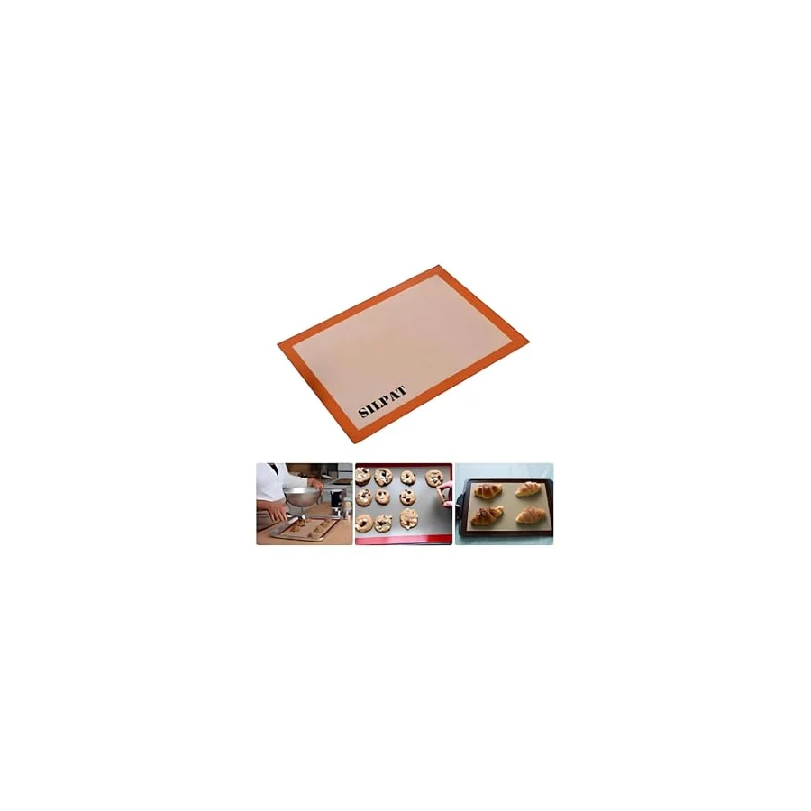 ARVALE Fırınlanabilir Kendinden Yağlı Silikon Pişirme Matı Yıkanabilir Fırın Matı 30 x 40 cm