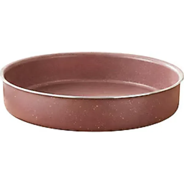 Arzu Çelik Pembe 30 cm Granit Yuvarlak Fırın Tepsisi