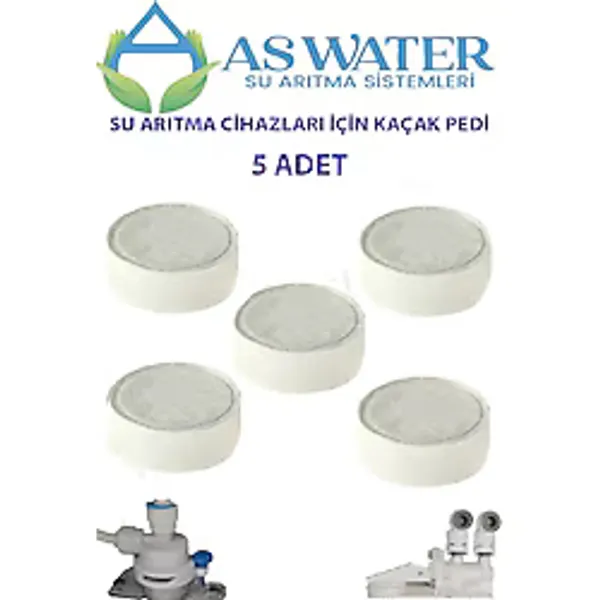 AS WATER Su Arıtma Cihazları İçin Kaçak Pedi 5 Adet Yedek Parça Etkili Filtrasyon