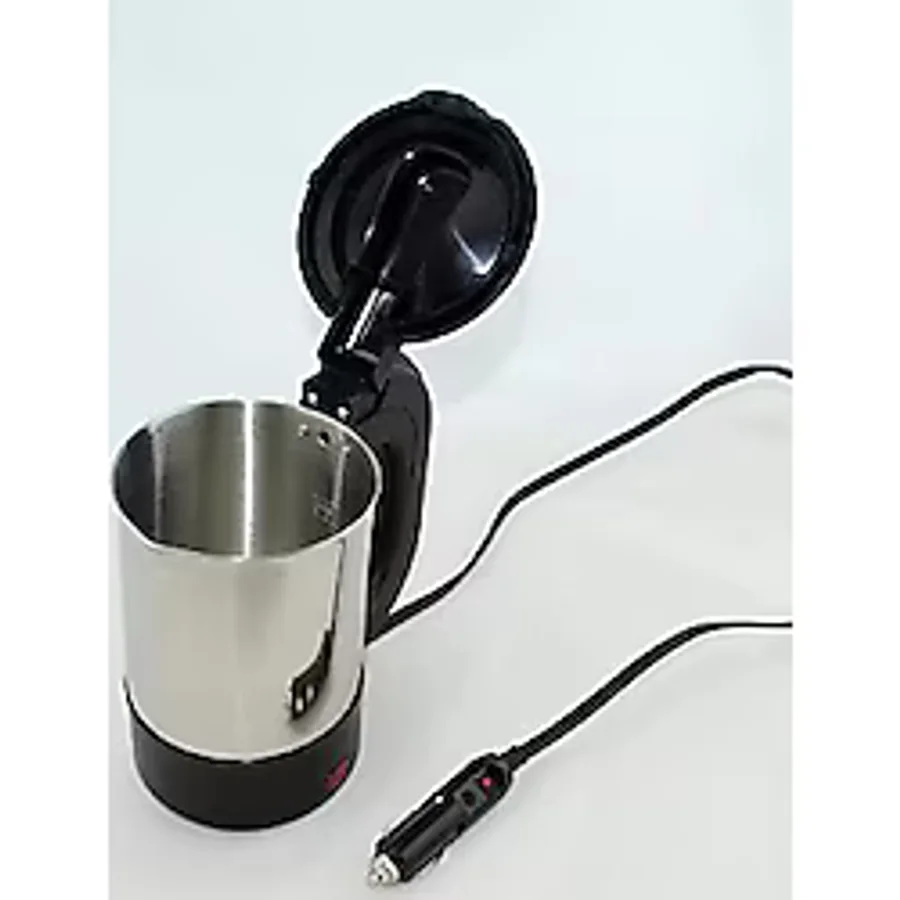 ASBEN 12 Volt Oto Araç Kettle Araba Su Isıtıcı Çelik Kettle(YARIM LİTRE HACİM)