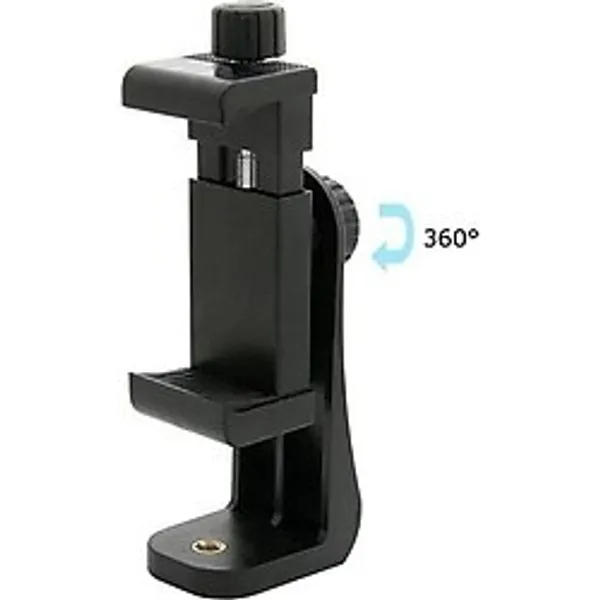 Asfal Kaymaz Telefon Bağlantı Aparatı 360° Yüksek Stabilite Sağlayan Siyah Tripod ve Monopod Aksesuarı
