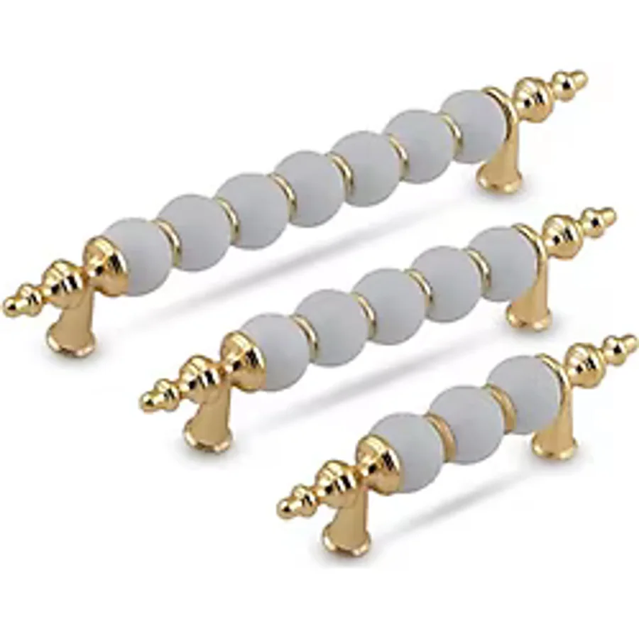 Asil Metal Polimer Modern Lüks Mobilya Dolap Çekmece Kulpları 64 mm Altın - 96 mm