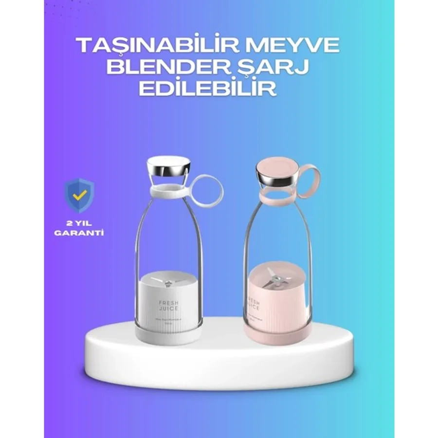 Asiltech Çevre Dostu Cam Gövdeli Kablosuz Smoothie Blender - Çok Renkli