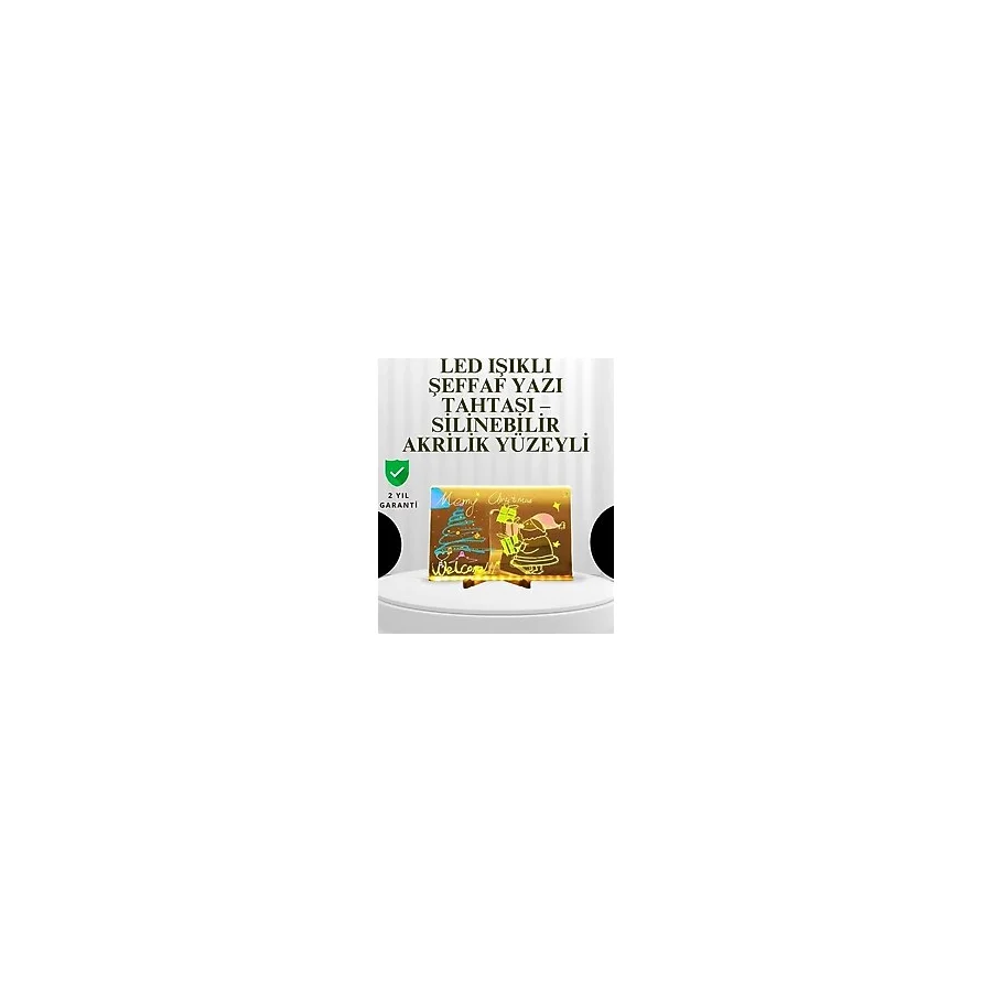 Asiltech Dekoratif LED Yazı Tahtası - Çok Renkli Silinebilir Akrilik Yüzeyli Planlama İçin Ideal