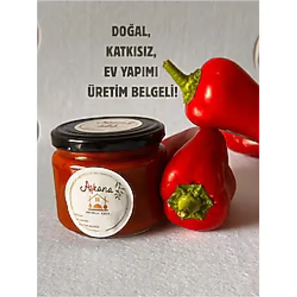 Aşkana Lutenitsa- Doğal, Katkısız, Ev Yapımı Ve Üretim Belgeli Balkan Sosu, Kahvaltılık Sos-300 Grx1 Adet