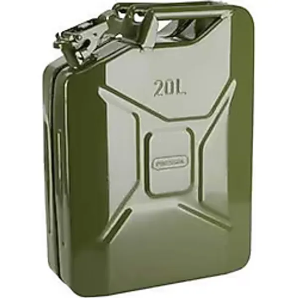 Askeri Tip Metal Benzin Yakıt Bidonu 20 Lt