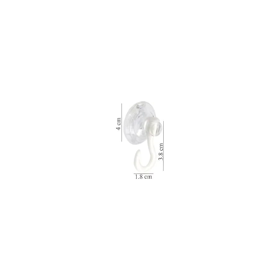 Askılı Vantuz Öpücük 4 Cm 6 Adet Büyük Kancalı Cam Vantuzu Pvc Vantuz Mutfak Banyo Pencere Ve Kapı Camı Vantuzu Şeffaf