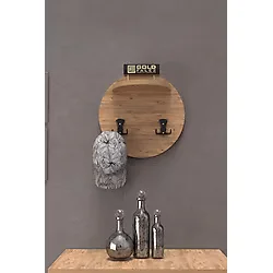 Askılık Duvar Elbise Askılığı Portmanto Üstü Ceviz