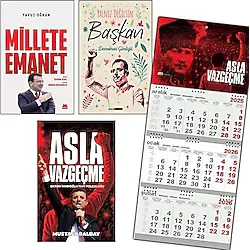 Asla Vazgeçme - Millete Emanet - Yalnız Değilsin Başkan ve Gemici Duvar Takvimi-AV