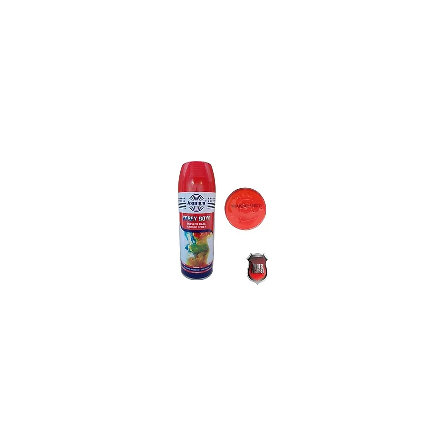 Asmaco Akrilik Sprey Boya 400 ml - Metal, Ahşap, Plastik, Seramik, Cam, Oto Yüzeylere Uygun Renkler - 3020 Trafik Kırmızı