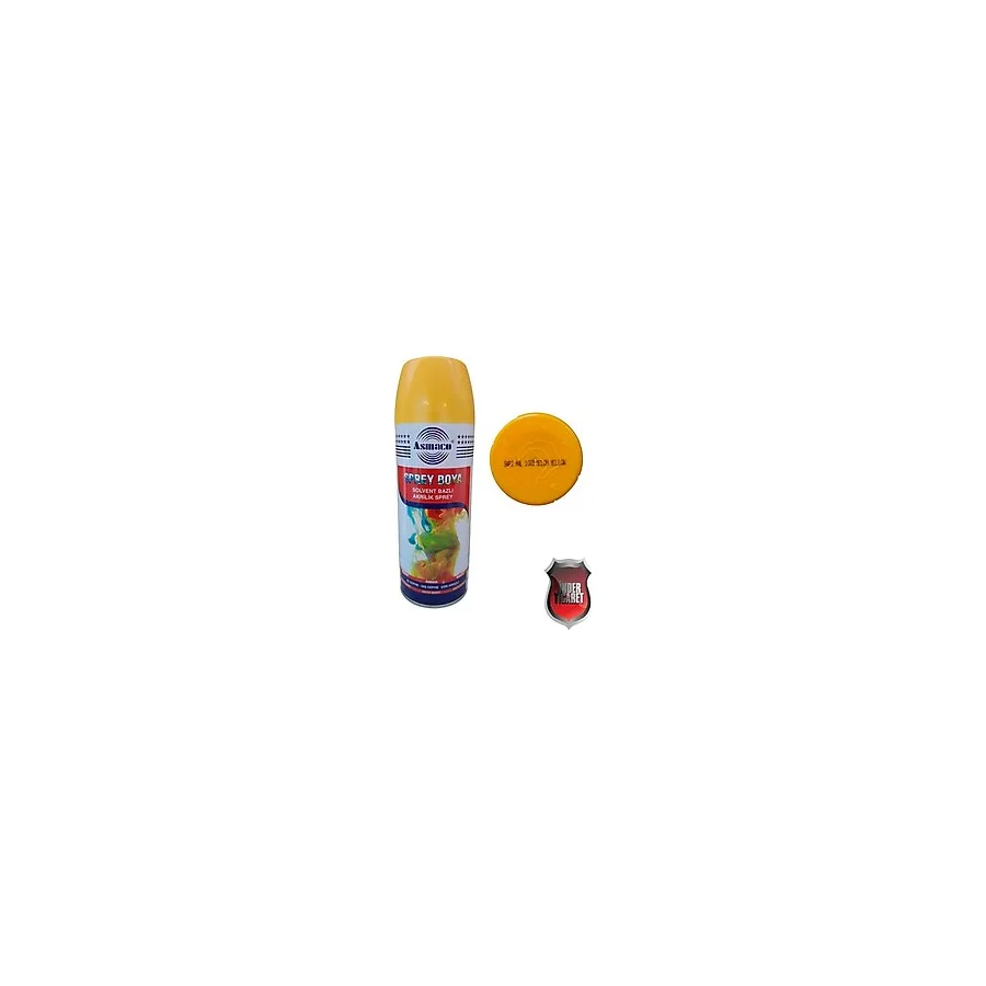 Asmaco Akrilik Sprey Boya 400 ml - Metal, Ahşap, Plastik, Seramik, Cam, Oto Yüzeylere Uygun Renkler - 1028 Kavun Sarısı