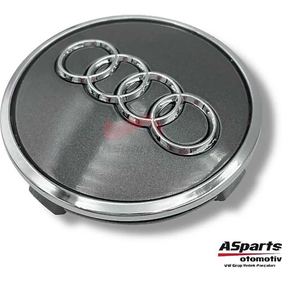 Asparts - Audi A4 - A5 - A6 8w 4g [ 2016 - 2022 ] Jant Göbek Arması 8w0601170 - Gri uyumlu