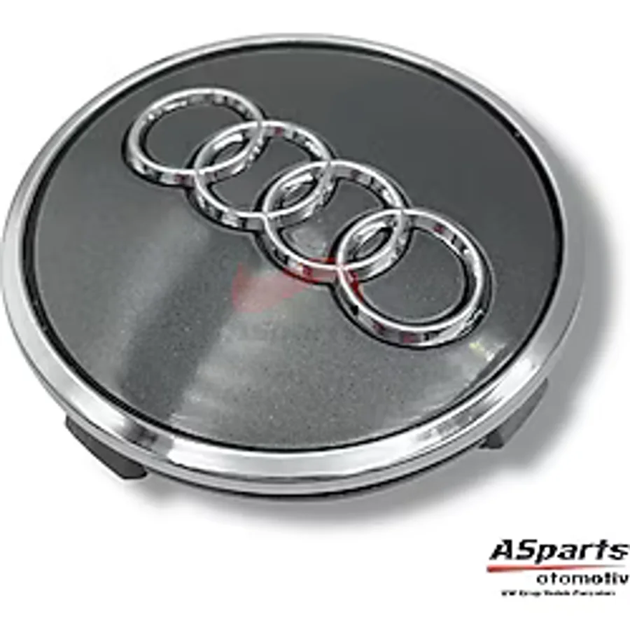 Asparts - Audi A4 - A5 - A6 8w 4g [ 2016 - 2022 ] Jant Göbek Arması 8w0601170 - Gri uyumlu