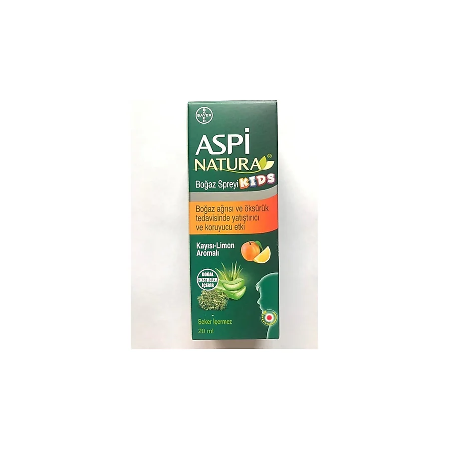 AspiNatura Kids Boğaz Spreyi Kayısı Limon 20 ml