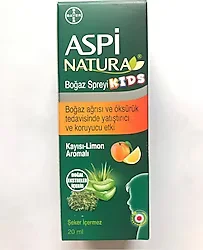 AspiNatura Kids Boğaz Spreyi Kayısı Limon 20 ml