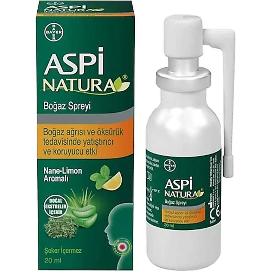 AspiNatura Nane-Limon Aromalı Boğaz Spreyi 20 ml