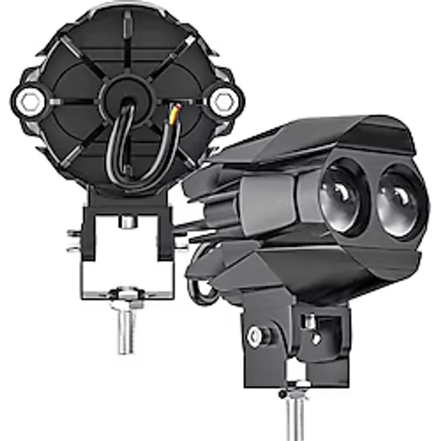 ASTRA LED 1 ADET Motosiklet Atv Utv Scooter Led Lazer Sis Farı Delici Beyaz Sarı Çift Renk 12 -80 Volt