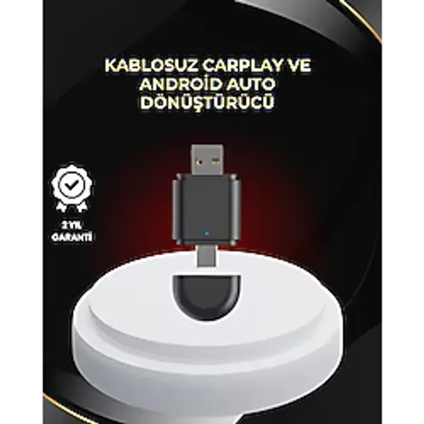 ASTRALTECH Kablosuz CarPlay ve Android Auto Dönüştürücü - USB-A & Type-C Girişli Akıllı Adaptör