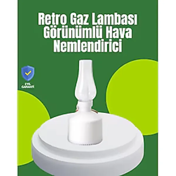 Astraltech USB Şarjlı Retro Gaz Lambası Hava Nemlendirici LED Atmosfer Işıklı